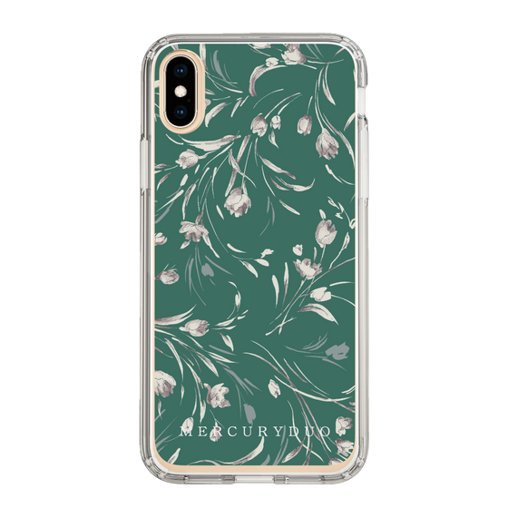 Slim Protection Case［ MERCURYDUO - BotanicalFlower - Green ］