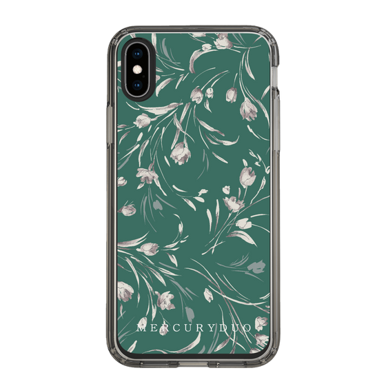 Slim Protection Case［ MERCURYDUO - BotanicalFlower - Green ］