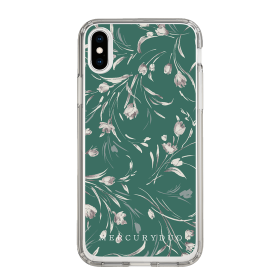 Slim Protection Case［ MERCURYDUO - BotanicalFlower - Green ］