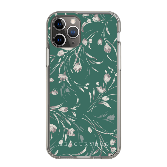 Slim Protection Case［ MERCURYDUO - BotanicalFlower - Green ］