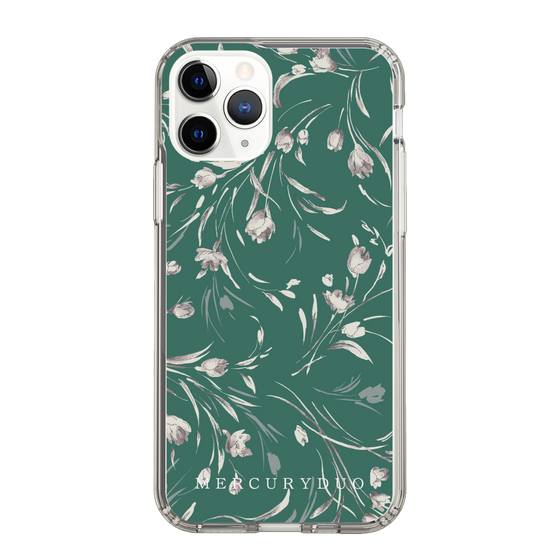 Slim Protection Case［ MERCURYDUO - BotanicalFlower - Green ］