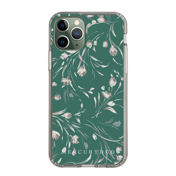 Slim Protection Case［ MERCURYDUO - BotanicalFlower - Green ］
