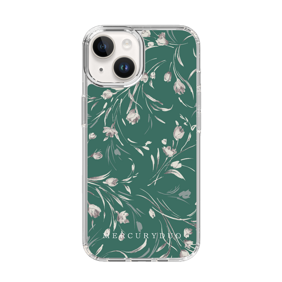 Slim Protection Case［ MERCURYDUO - BotanicalFlower - Green ］