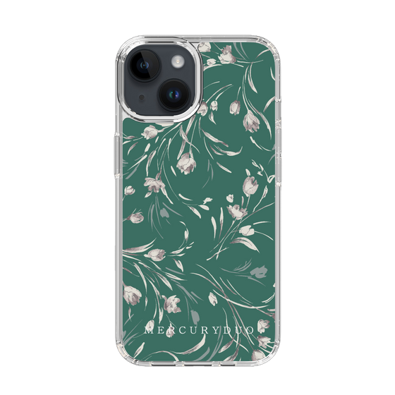Slim Protection Case［ MERCURYDUO - BotanicalFlower - Green ］
