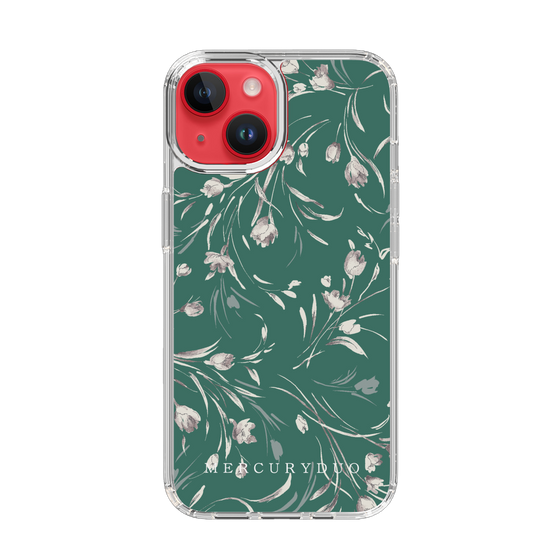 Slim Protection Case［ MERCURYDUO - BotanicalFlower - Green ］