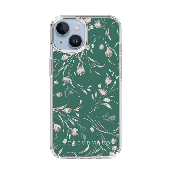 Slim Protection Case［ MERCURYDUO - BotanicalFlower - Green ］