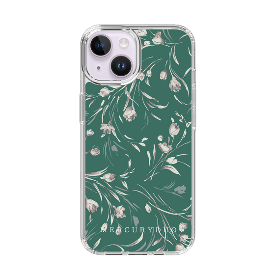Slim Protection Case［ MERCURYDUO - BotanicalFlower - Green ］