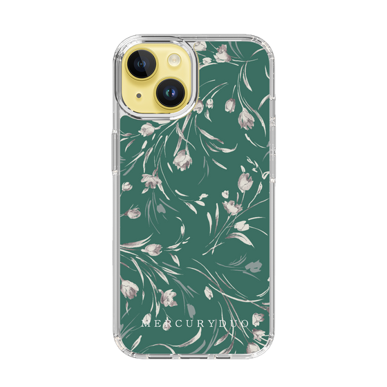 Slim Protection Case［ MERCURYDUO - BotanicalFlower - Green ］