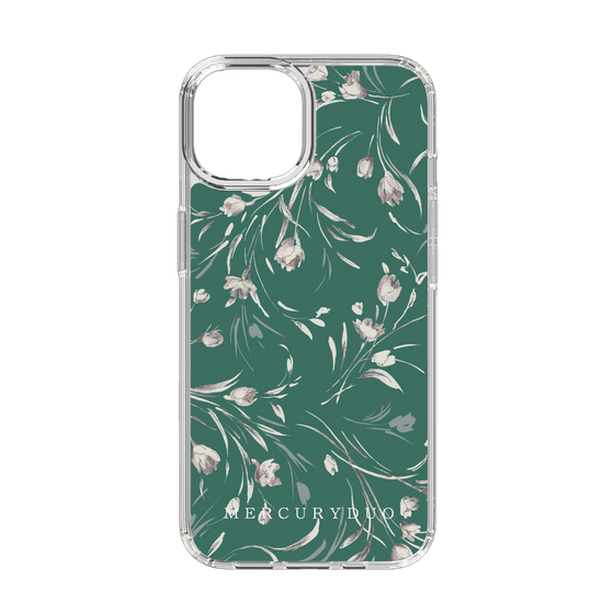 Slim Protection Case［ MERCURYDUO - BotanicalFlower - Green ］