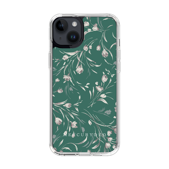 Slim Protection Case［ MERCURYDUO - BotanicalFlower - Green ］