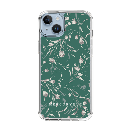 Slim Protection Case［ MERCURYDUO - BotanicalFlower - Green ］