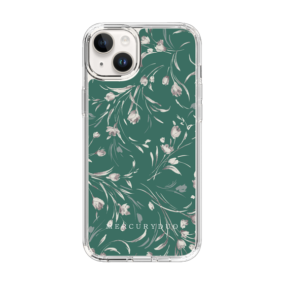 Slim Protection Case［ MERCURYDUO - BotanicalFlower - Green ］