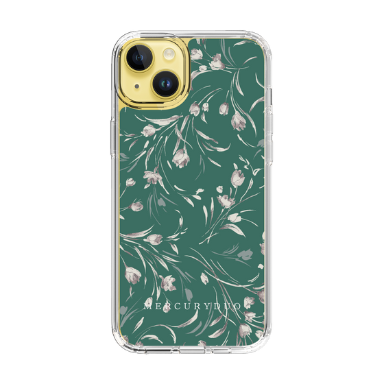 Slim Protection Case［ MERCURYDUO - BotanicalFlower - Green ］