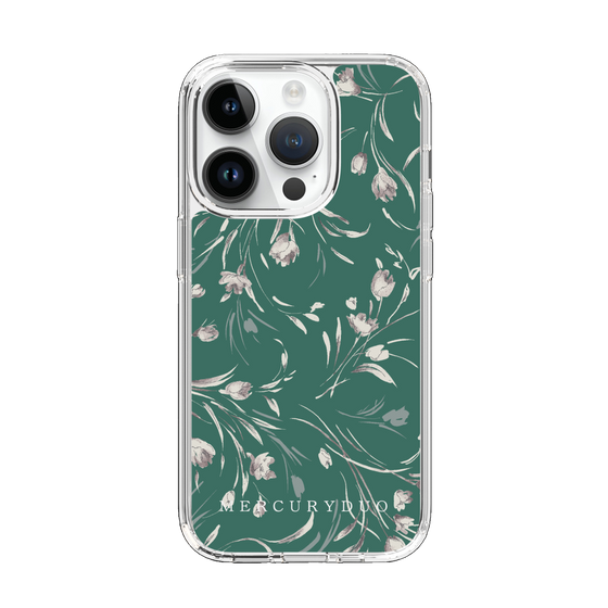 Slim Protection Case［ MERCURYDUO - BotanicalFlower - Green ］
