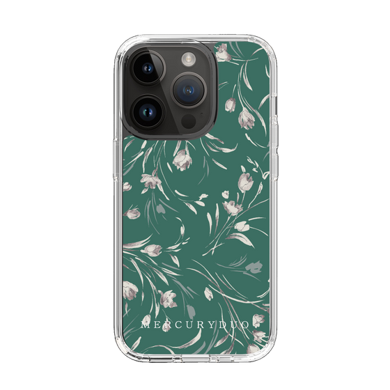 Slim Protection Case［ MERCURYDUO - BotanicalFlower - Green ］