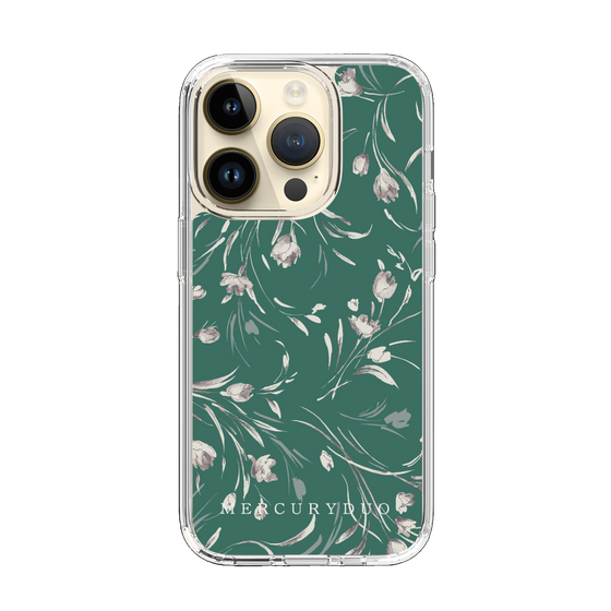 Slim Protection Case［ MERCURYDUO - BotanicalFlower - Green ］