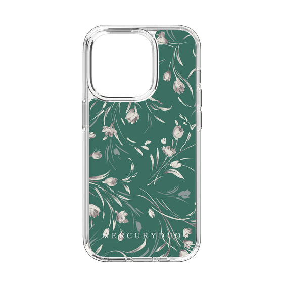 Slim Protection Case［ MERCURYDUO - BotanicalFlower - Green ］