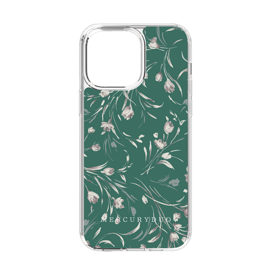 Slim Protection Case［ MERCURYDUO - BotanicalFlower - Green ］