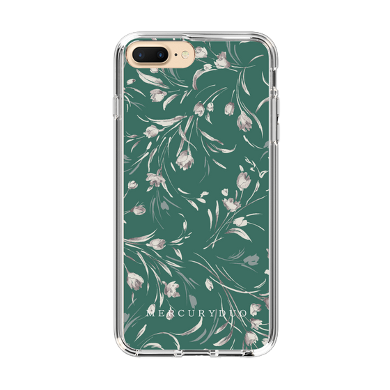 Slim Protection Case［ MERCURYDUO - BotanicalFlower - Green ］