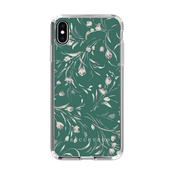 Slim Protection Case［ MERCURYDUO - BotanicalFlower - Green ］