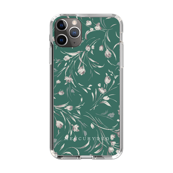 Slim Protection Case［ MERCURYDUO - BotanicalFlower - Green ］