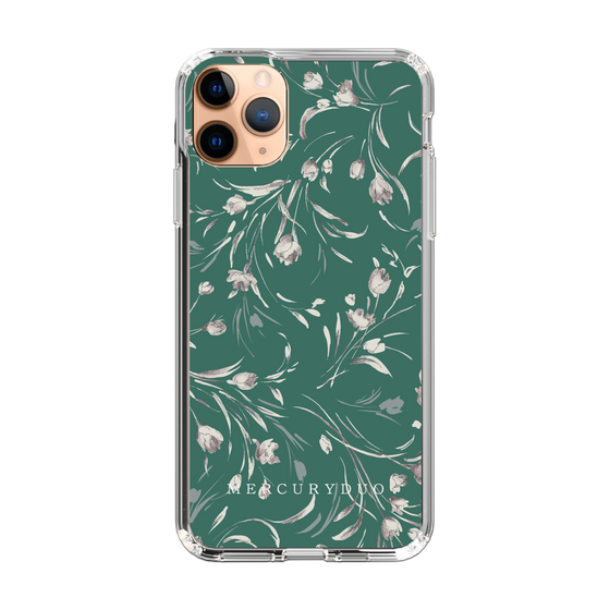 Slim Protection Case［ MERCURYDUO - BotanicalFlower - Green ］