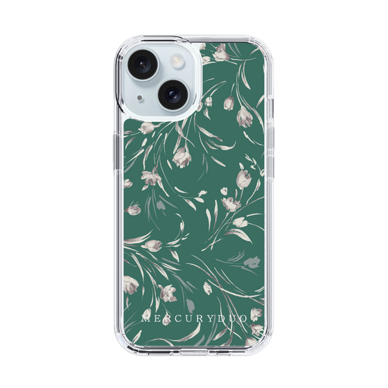 Slim Protection Case［ MERCURYDUO - BotanicalFlower - Green ］