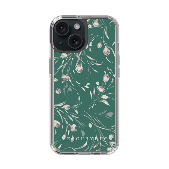 Slim Protection Case［ MERCURYDUO - BotanicalFlower - Green ］