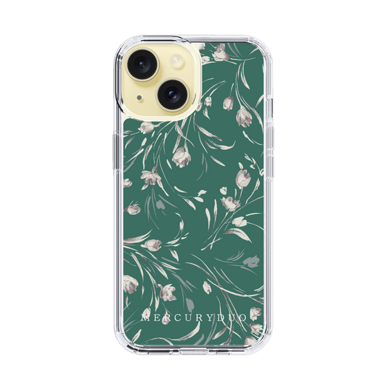 Slim Protection Case［ MERCURYDUO - BotanicalFlower - Green ］