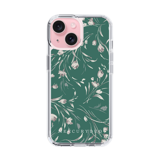 Slim Protection Case［ MERCURYDUO - BotanicalFlower - Green ］