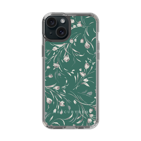 Slim Protection Case［ MERCURYDUO - BotanicalFlower - Green ］