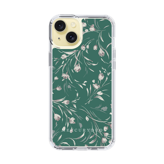 Slim Protection Case［ MERCURYDUO - BotanicalFlower - Green ］