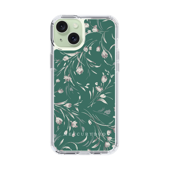 Slim Protection Case［ MERCURYDUO - BotanicalFlower - Green ］
