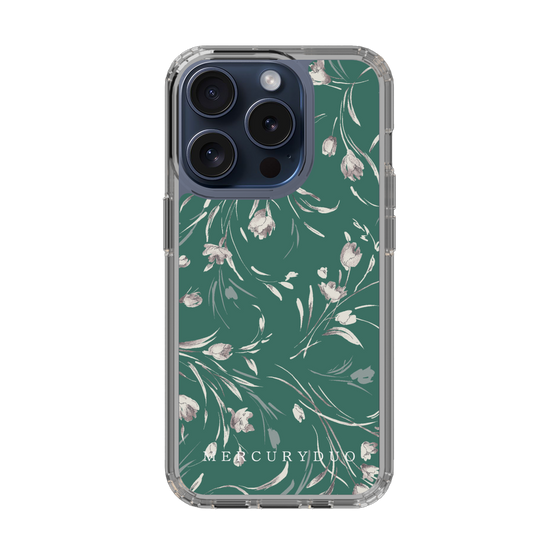 Slim Protection Case［ MERCURYDUO - BotanicalFlower - Green ］