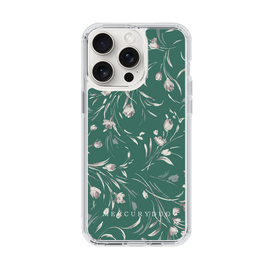 Slim Protection Case［ MERCURYDUO - BotanicalFlower - Green ］