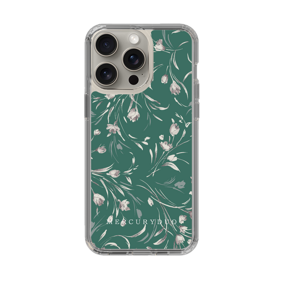 Slim Protection Case［ MERCURYDUO - BotanicalFlower - Green ］