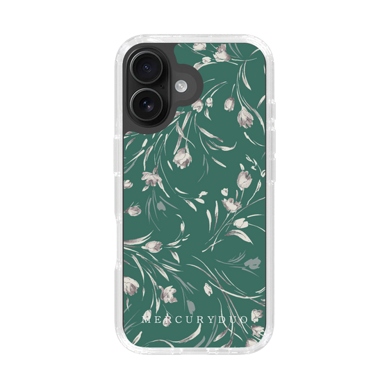 Slim Protection Case［ MERCURYDUO - BotanicalFlower - Green ］