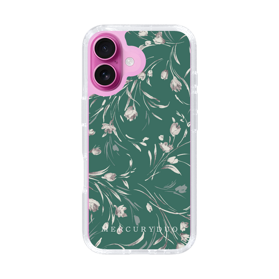 Slim Protection Case［ MERCURYDUO - BotanicalFlower - Green ］