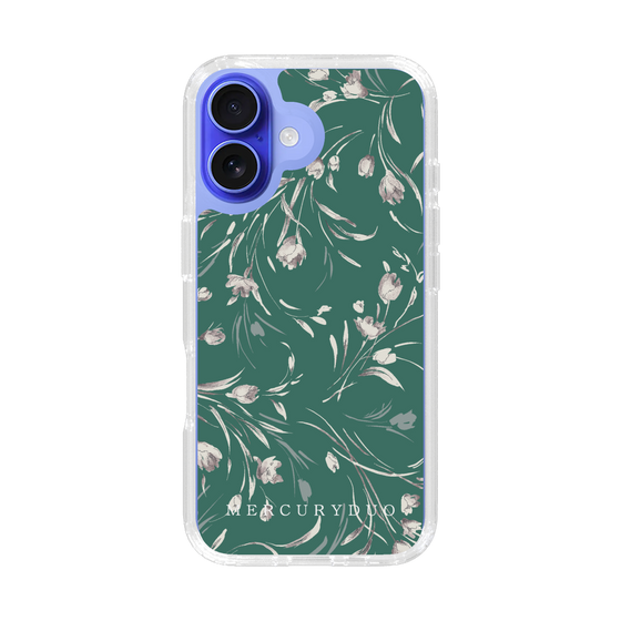 Slim Protection Case［ MERCURYDUO - BotanicalFlower - Green ］