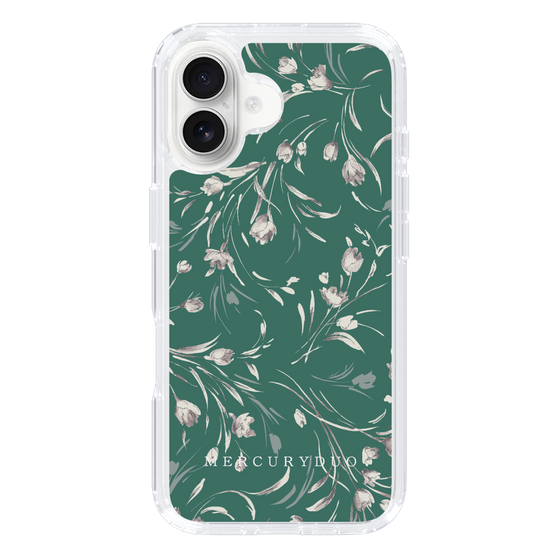 Slim Protection Case［ MERCURYDUO - BotanicalFlower - Green ］