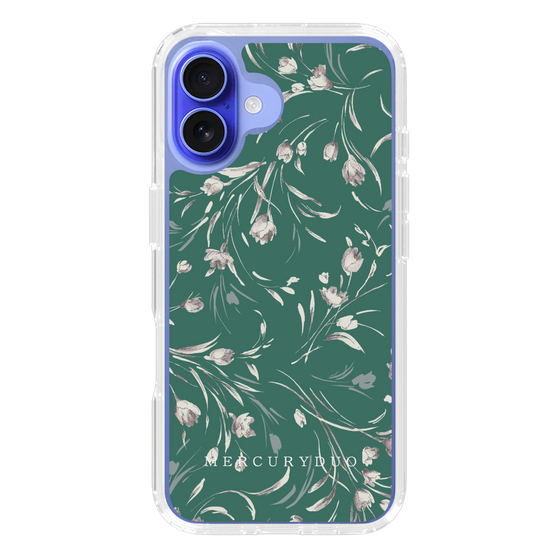 Slim Protection Case［ MERCURYDUO - BotanicalFlower - Green ］