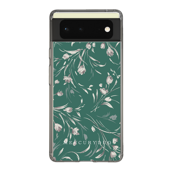 Slim Protection Case［ MERCURYDUO - BotanicalFlower - Green ］