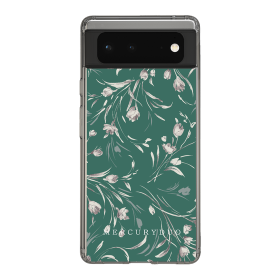 Slim Protection Case［ MERCURYDUO - BotanicalFlower - Green ］