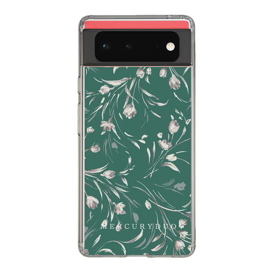 Slim Protection Case［ MERCURYDUO - BotanicalFlower - Green ］