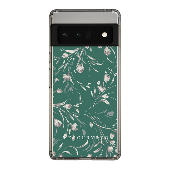 Slim Protection Case［ MERCURYDUO - BotanicalFlower - Green ］