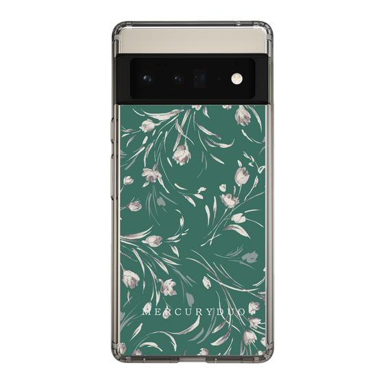 Slim Protection Case［ MERCURYDUO - BotanicalFlower - Green ］