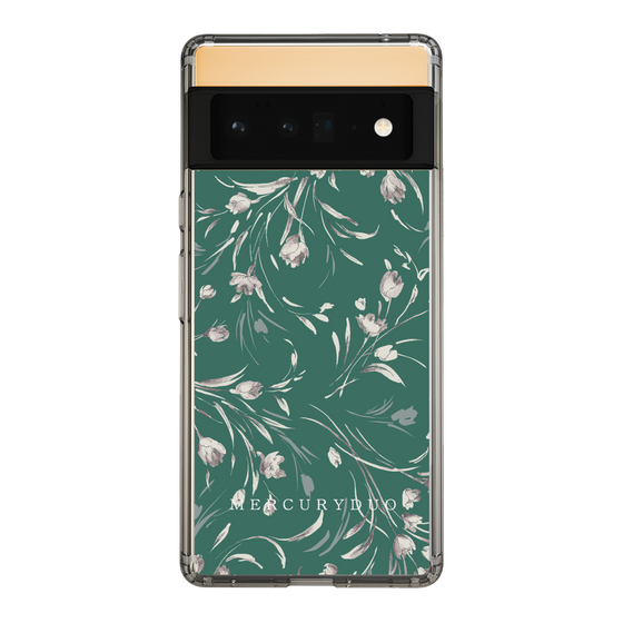 Slim Protection Case［ MERCURYDUO - BotanicalFlower - Green ］