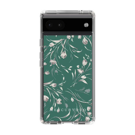 Slim Protection Case［ MERCURYDUO - BotanicalFlower - Green ］