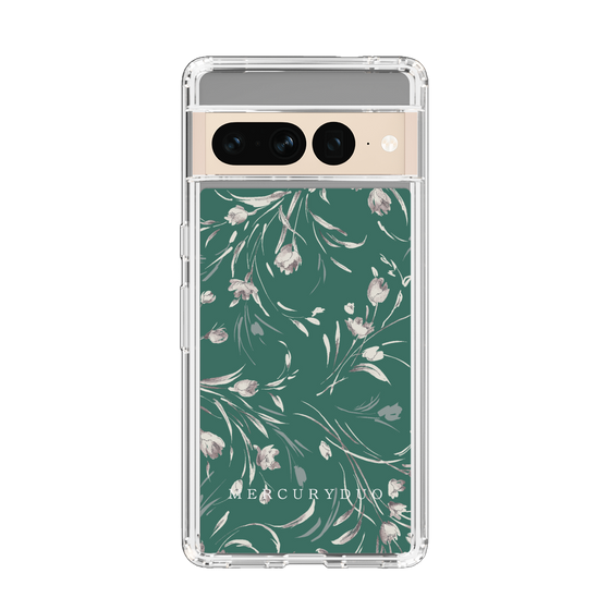 Slim Protection Case［ MERCURYDUO - BotanicalFlower - Green ］