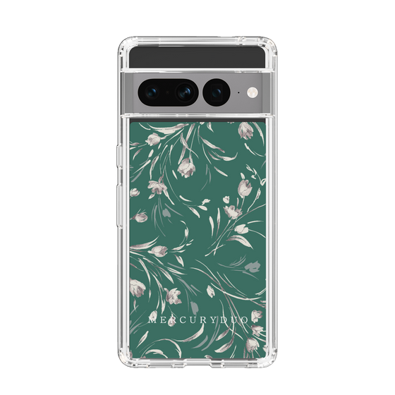 Slim Protection Case［ MERCURYDUO - BotanicalFlower - Green ］